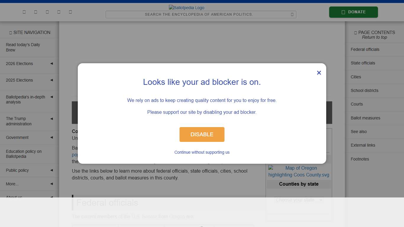 Coos County, Oregon - Ballotpedia